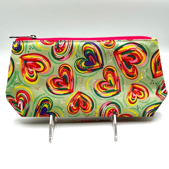 ▪️CLINIQUE Hearts Print Makeup/Cosmetic Bag - Picture 1 of 8